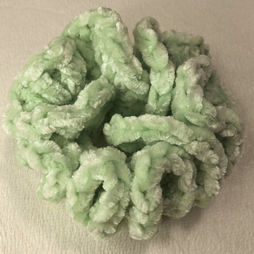 Handmade Crocheted Chenille Hair Scrunchie